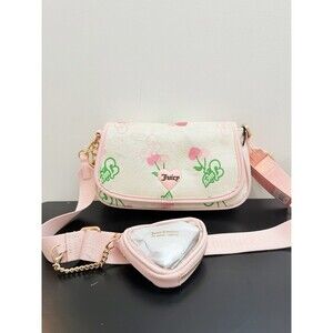 Juicy Couture Retro Juicy Cherry Shoulder Bag In Retro Cream Multi Viral Rare.